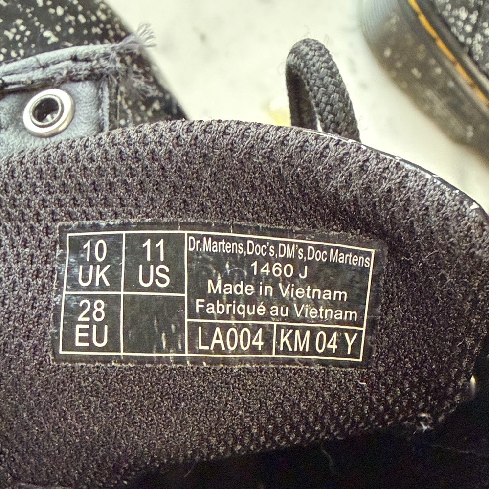 Dr. Martens Black Sparkle Leather Boots - Picture 6 of 8